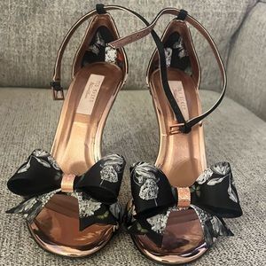 Multi Floral and gold 4” Ted Baker Heels